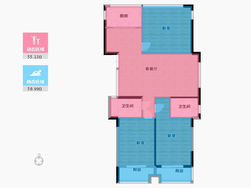 浙江省-绍兴市-万邦名邸-104.10-户型库-动静分区