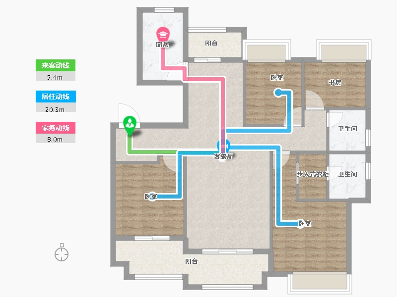 浙江省-宁波市-银亿上府-112.00-户型库-动静线