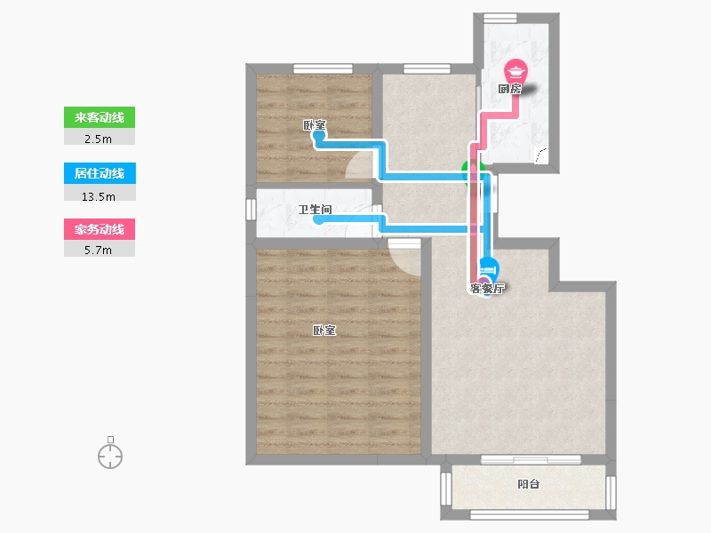 黑龙江省-佳木斯市-公园壹号-68.78-户型库-动静线