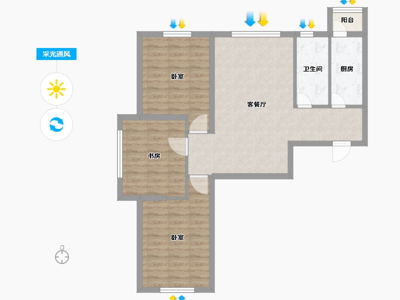 辽宁省-抚顺市-抚顺巴塞-75.18-户型库-采光通风