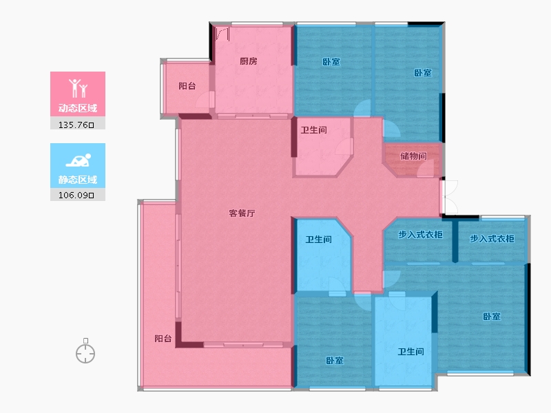 贵州省-贵阳市-中国铁建铁建城-222.38-户型库-动静分区