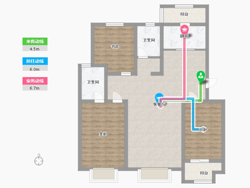 山东省-青岛市-宝佳中央湖岸-96.30-户型库-动静线