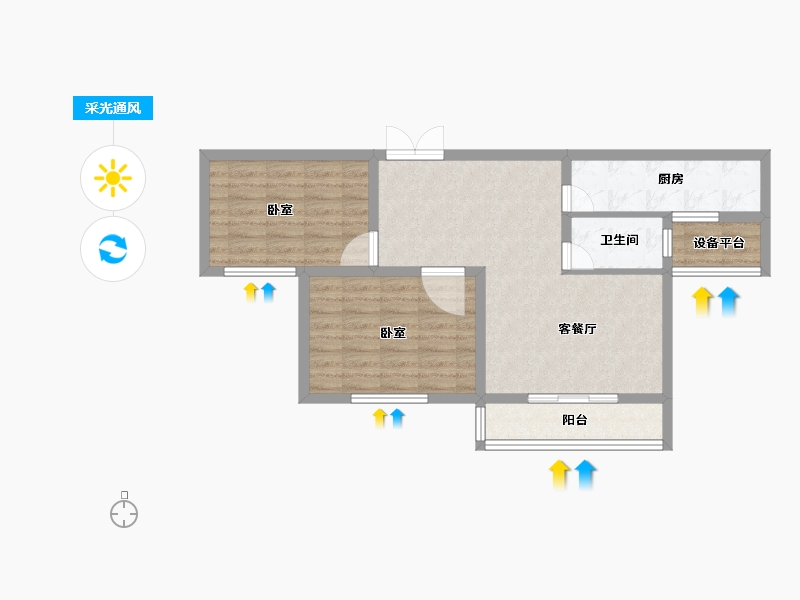 安徽省-池州市-福达园-68.00-户型库-采光通风