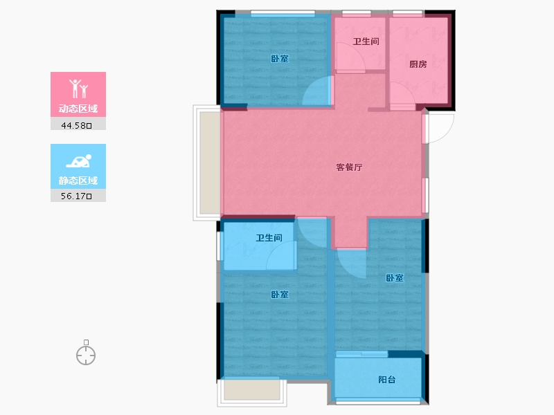 江苏省-盐城市-嘉业上郡-91.00-户型库-动静分区