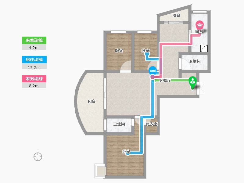 安徽省-合肥市-银都香水郡-91.79-户型库-动静线