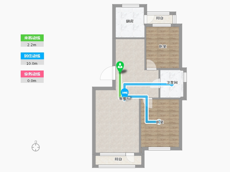 辽宁省-大连市-伟业御璟城二期-64.62-户型库-动静线