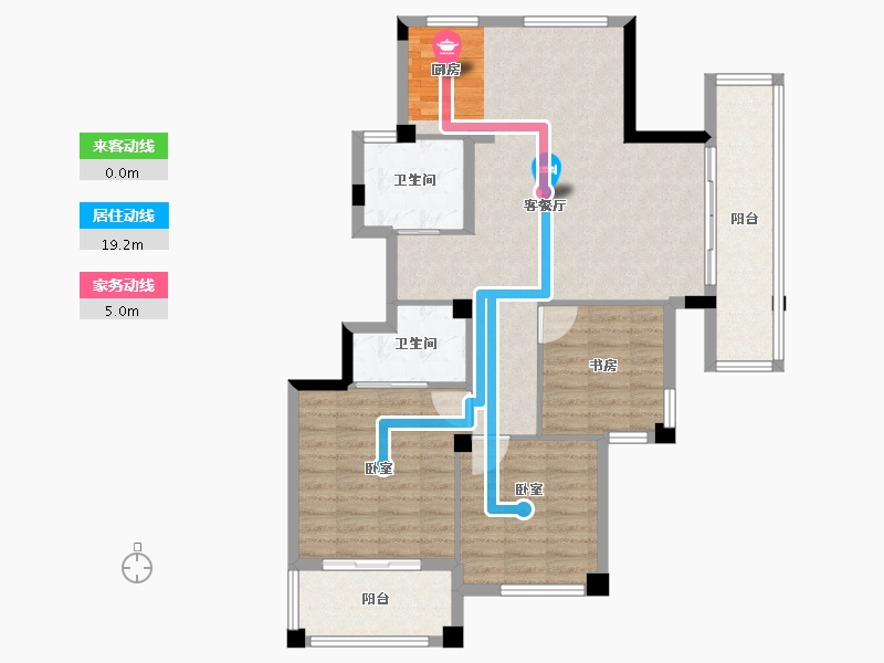 浙江省-杭州市-恒厚阳光城-98.00-户型库-动静线