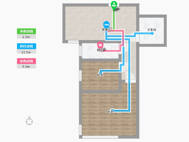 河北省-邯郸市-和平新世界广场-60.55-户型库-动静线