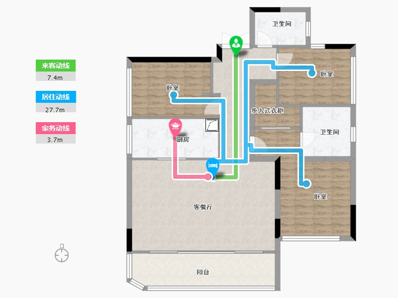 贵州省-贵阳市-中国铁建铁建城-124.65-户型库-动静线