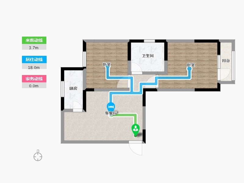 河北省-唐山市-丰宁锦苑-71.54-户型库-动静线