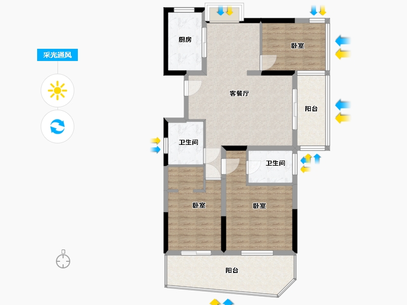 浙江省-嘉兴市-新中.国际-100.00-户型库-采光通风