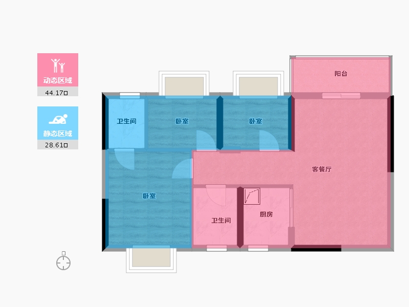 广东省-珠海市-旭日华府-64.53-户型库-动静分区