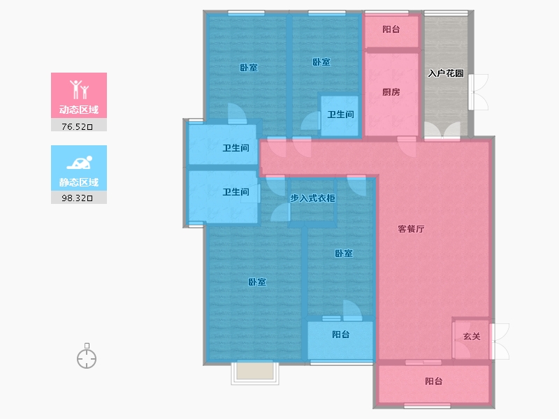 河北省-邯郸市-现代·颐和苑-166.00-户型库-动静分区