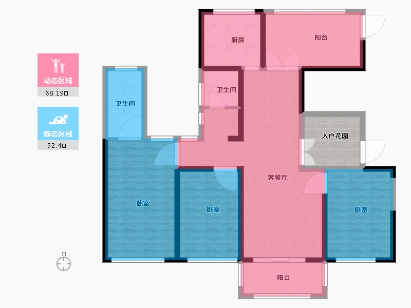 江苏省-盐城市-创元金域华府-114.00-户型库-动静分区