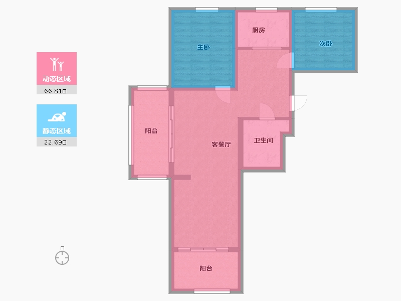 山东省-青岛市-18号公馆-80.00-户型库-动静分区