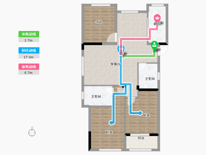 江苏省-苏州市-伟业迎春世家-106.00-户型库-动静线