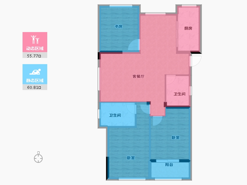 江苏省-苏州市-伟业迎春世家-106.00-户型库-动静分区