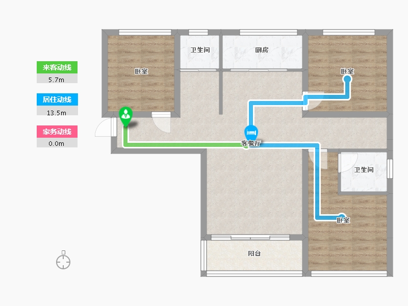 河北省-邯郸市-赵都华府-86.39-户型库-动静线