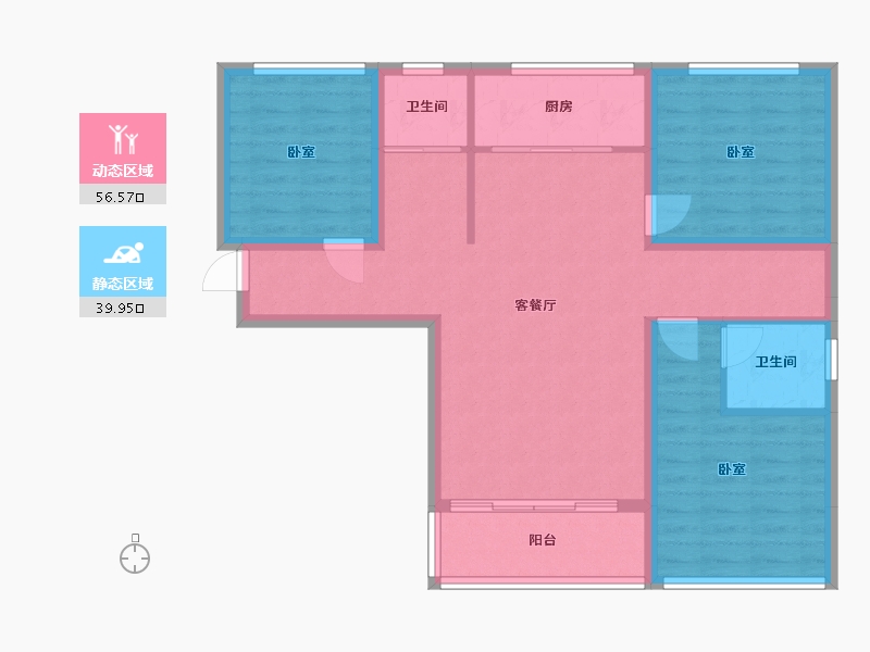 河北省-邯郸市-赵都华府-86.39-户型库-动静分区