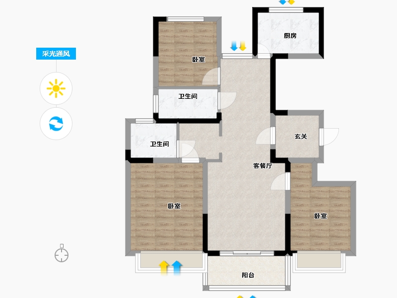 江苏省-盐城市-嘉业上郡-97.00-户型库-采光通风