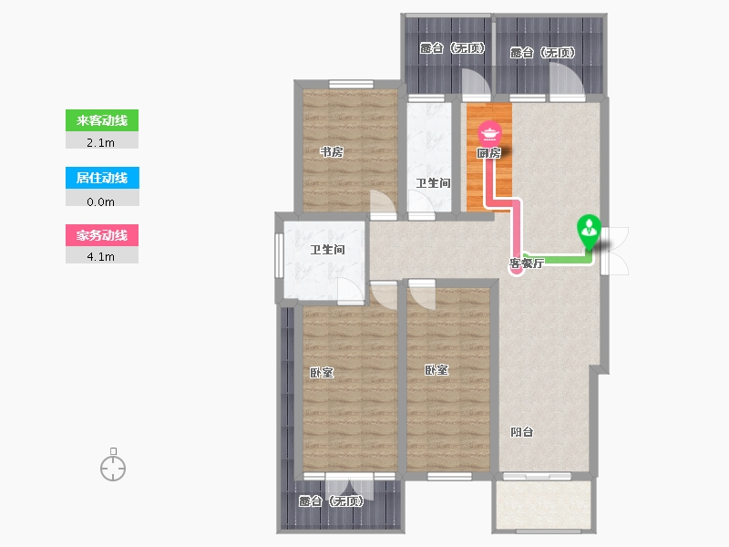 黑龙江省-哈尔滨市-金源世家-119.00-户型库-动静线