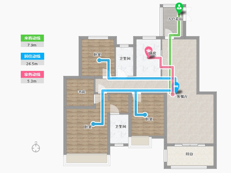 江苏省-盐城市-宝达香格里拉-112.00-户型库-动静线