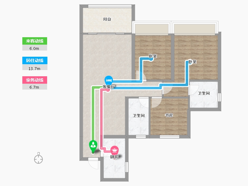 四川省-宜宾市-鑫悦华府-86.19-户型库-动静线