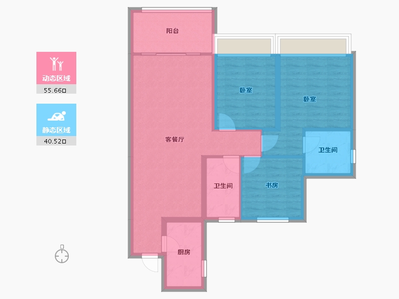 四川省-宜宾市-鑫悦华府-86.19-户型库-动静分区