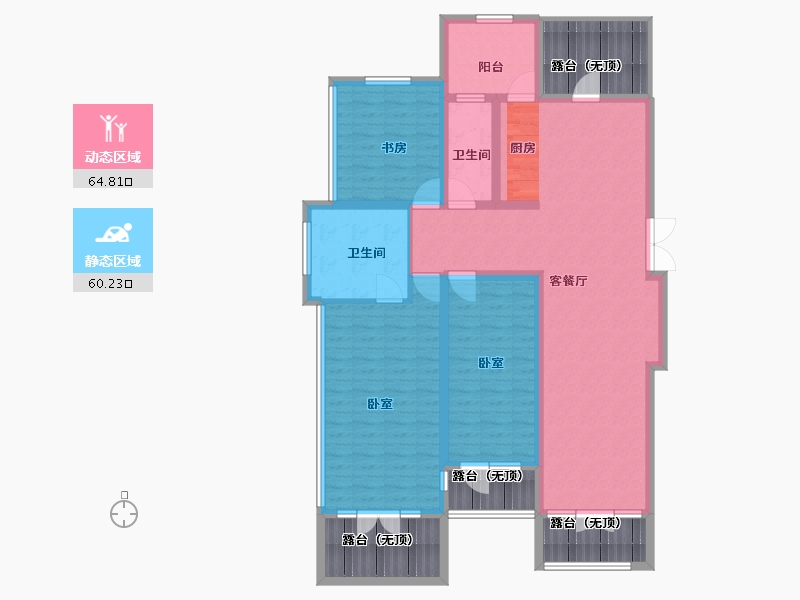 黑龙江省-哈尔滨市-金源世家-133.00-户型库-动静分区