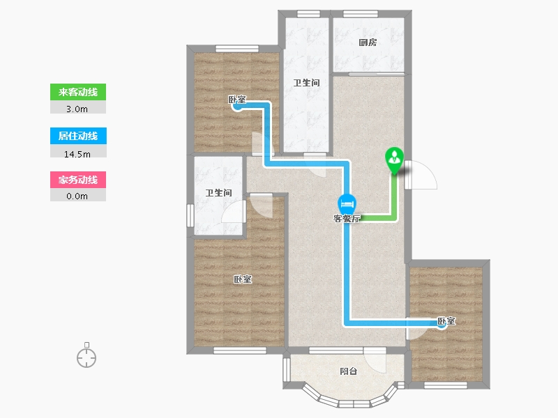 辽宁省-大连市-伟业御璟城二期-92.05-户型库-动静线