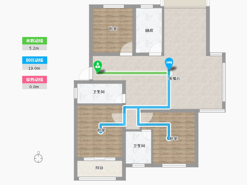 安徽省-宣城市-东方福邸-101.06-户型库-动静线