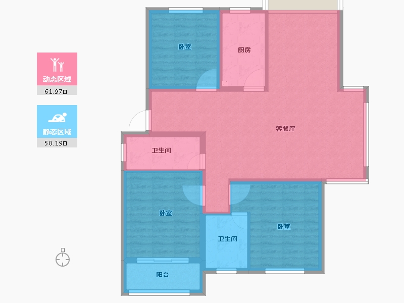 安徽省-宣城市-东方福邸-101.06-户型库-动静分区