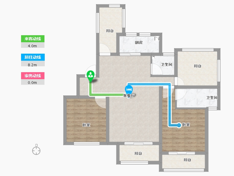 江苏省-苏州市-金御华府-91.80-户型库-动静线