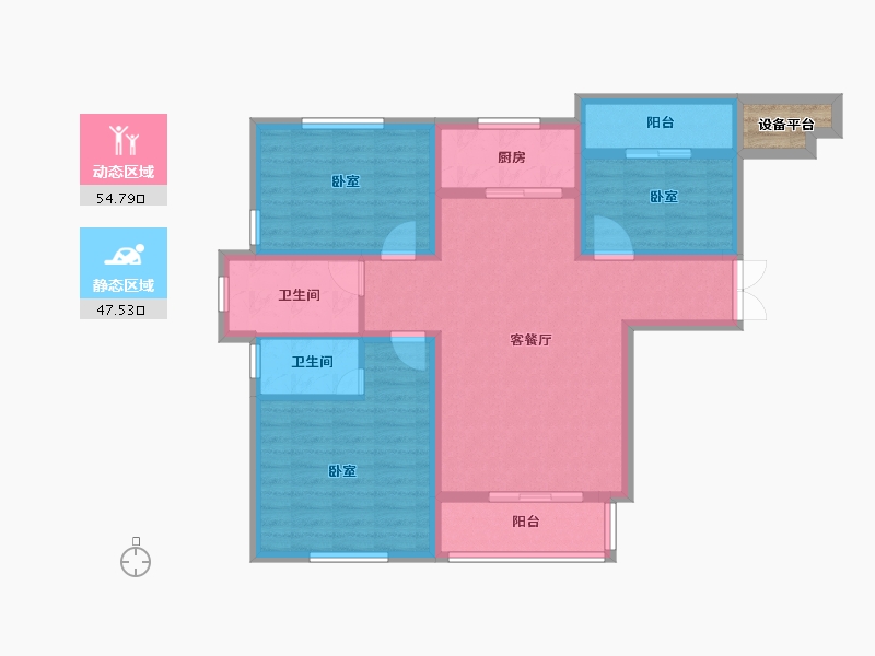 安徽省-池州市-福达园-93.00-户型库-动静分区