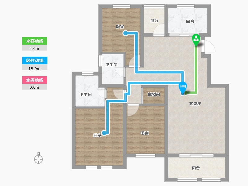 江苏省-南京市-乐居雅花园-94.00-户型库-动静线