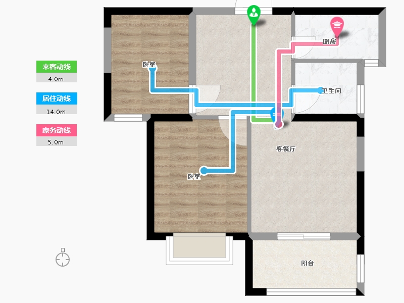 江西省-吉安市-凯旋翰林府-62.20-户型库-动静线