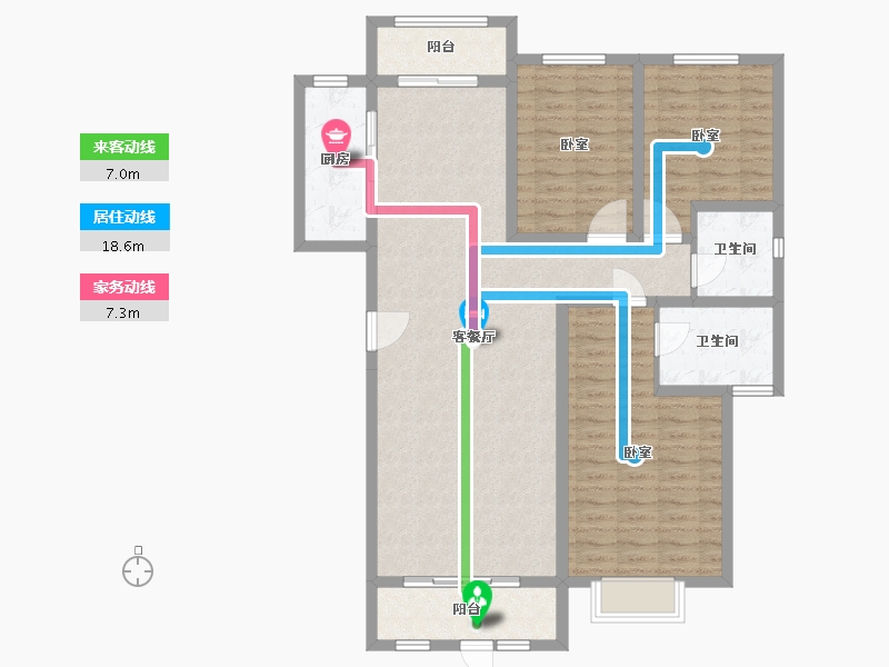 河北省-唐山市-八方紫金御苑-116.16-户型库-动静线