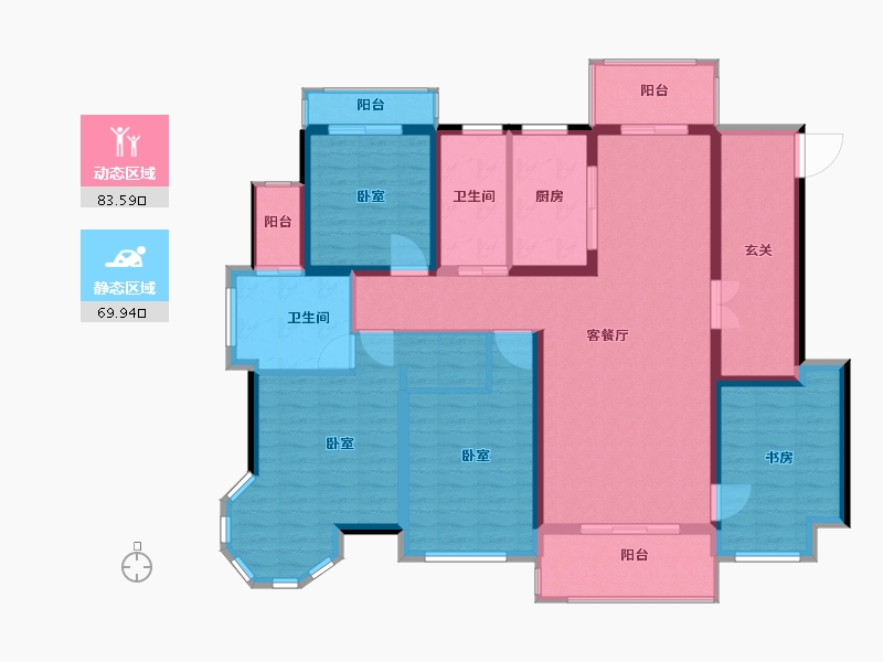 浙江省-嘉兴市-香缇御峰·中央公园-138.00-户型库-动静分区