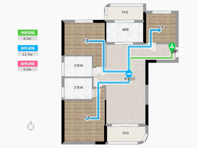 浙江省-嘉兴市-海盐碧桂园润园-91.00-户型库-动静线