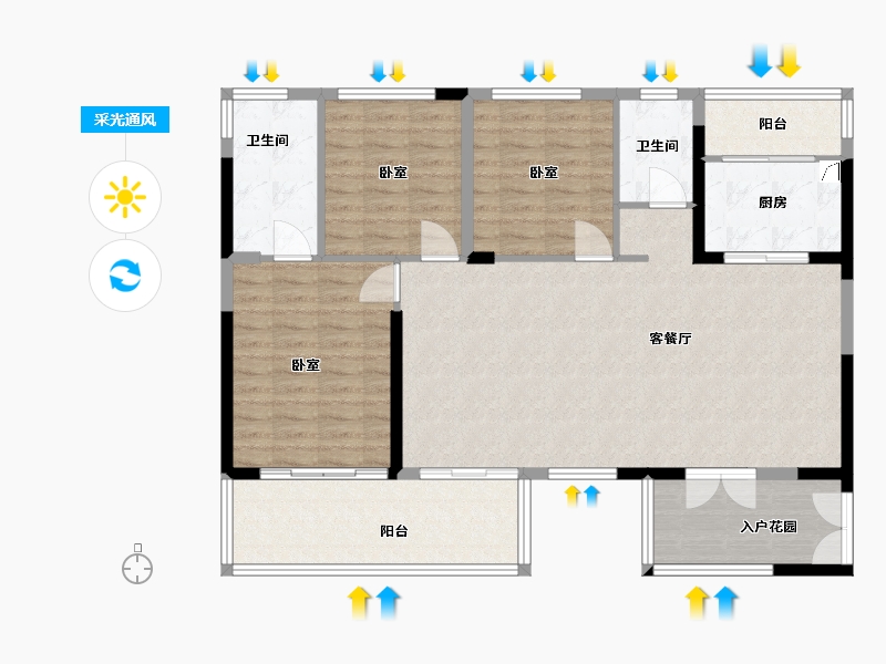 四川省-宜宾市-中铁·卓越城-113.41-户型库-采光通风