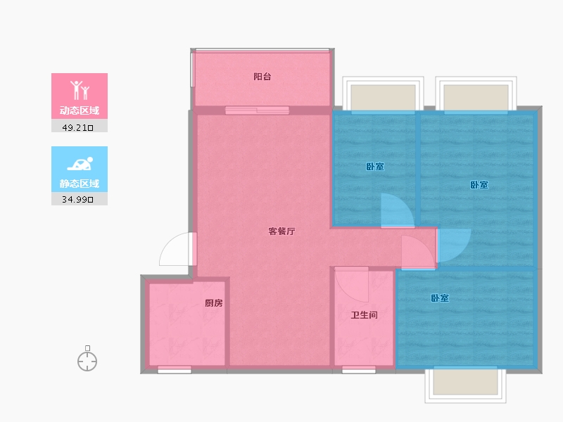 广东省-珠海市-海逸豪庭-77.00-户型库-动静分区