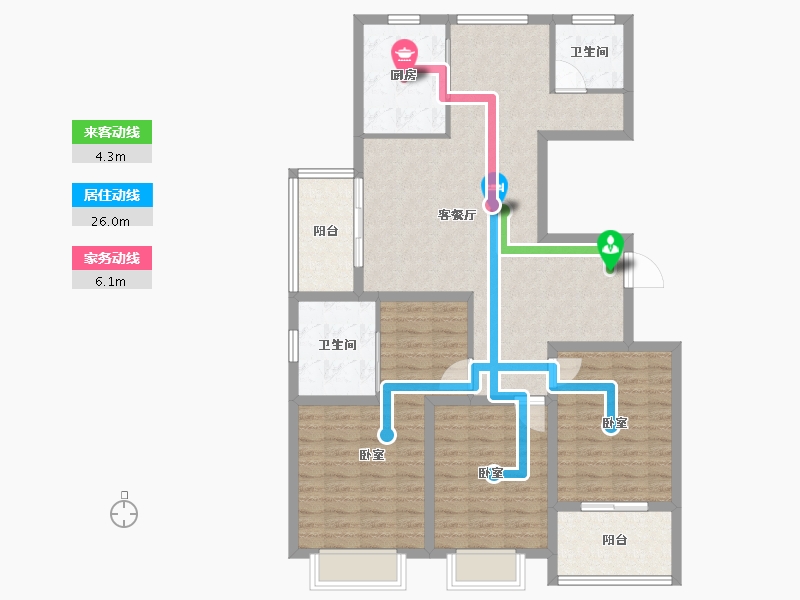 江苏省-南通市-浅水湾·名门世家-110.00-户型库-动静线