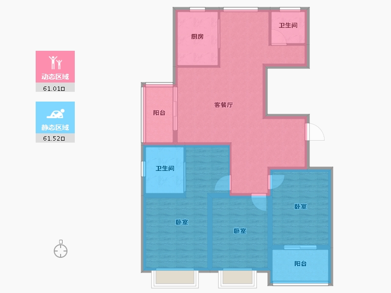 江苏省-南通市-浅水湾·名门世家-110.00-户型库-动静分区