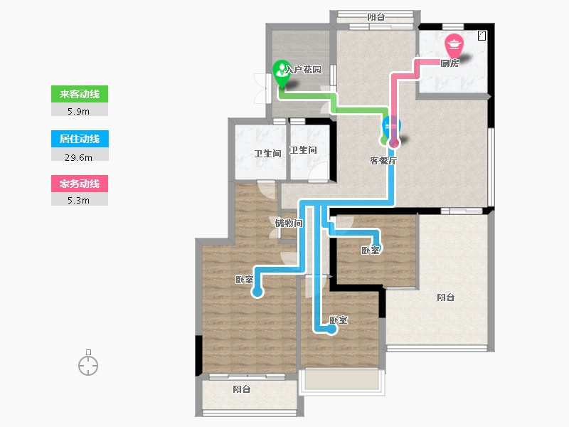 江苏省-南京市-星雨华府-121.00-户型库-动静线