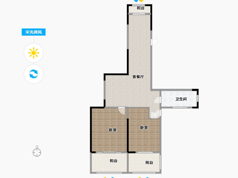 江苏省-盐城市-创元金域华府-176.00-户型库-采光通风