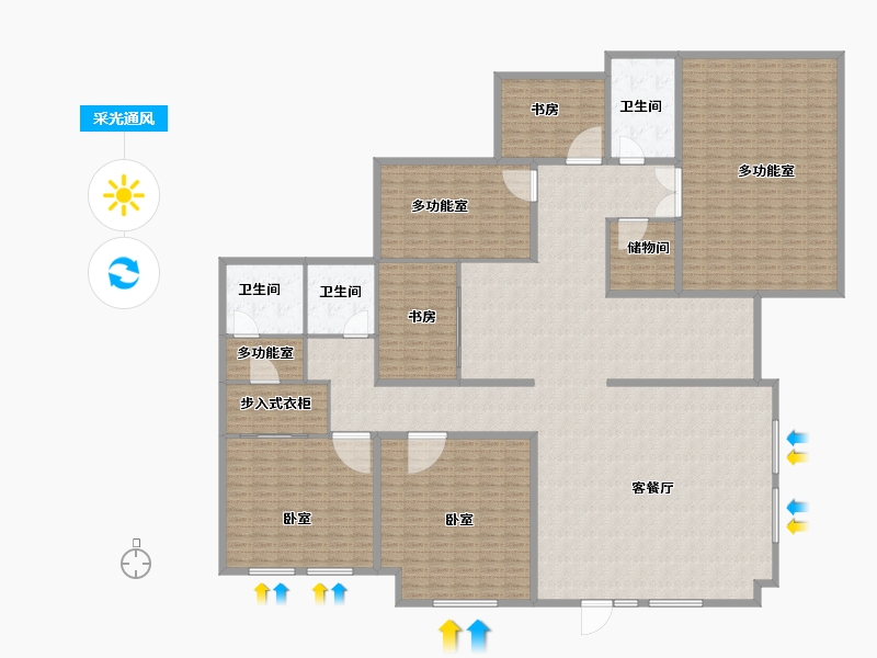 辽宁省-丹东市-恒景·溪山壹號-346.50-户型库-采光通风