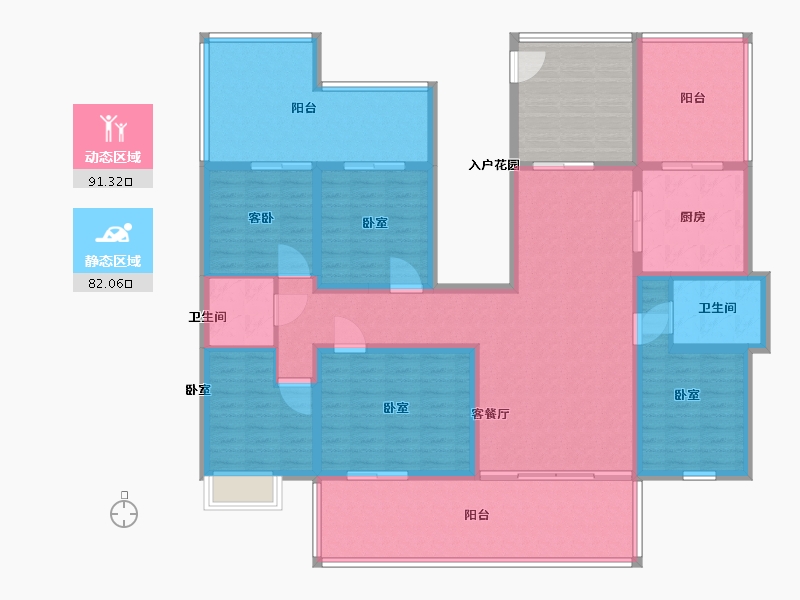 河北省-邯郸市-赵都华府-166.99-户型库-动静分区