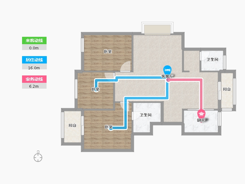 浙江省-宁波市-钟山香榭湾-99.00-户型库-动静线