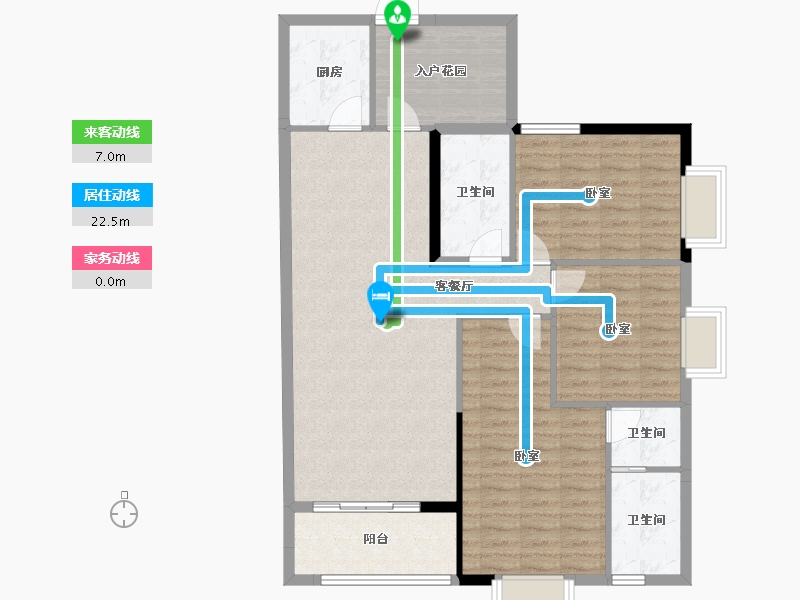 湖南省-娄底市-大汉城市广场-106.77-户型库-动静线