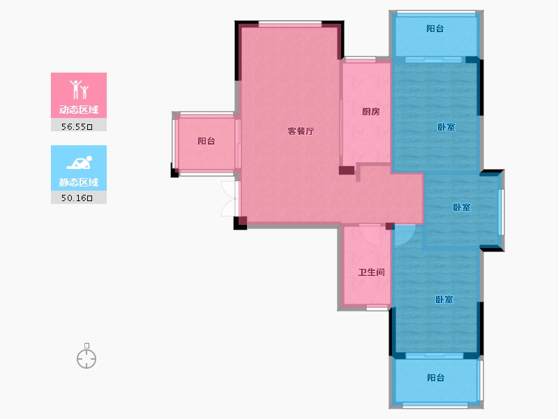 浙江省-杭州市-恒厚阳光城-97.01-户型库-动静分区